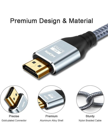 Cable HDMI 4K 60Hz 6.1m Cheges Alta Velocidad 18Gbps
