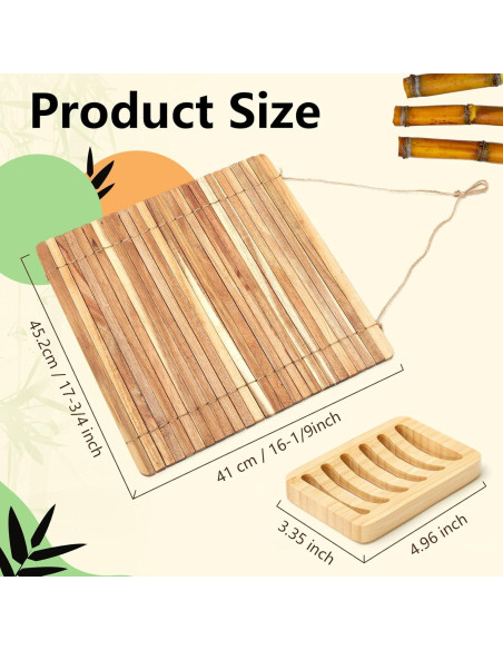 Estante de Secado de Platos Teenyyou con Jabón de Bambú