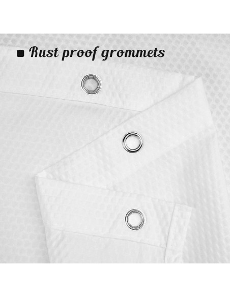 Cortina de Ducha Microfibra Sra. Awesome 180x244 cm Blanca