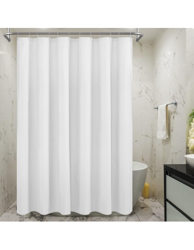 Cortina de Ducha Microfibra Sra. Awesome 180x244 cm Blanca