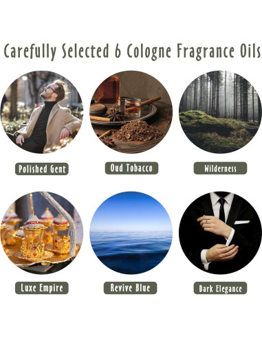 Set de Aceites de Fragancia MitFlor 10ml x 6 para Difusores