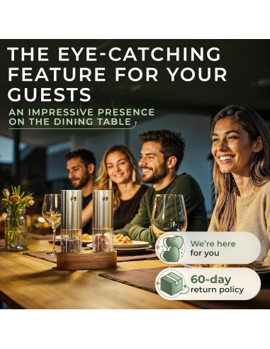 Conjunto Molinillos Eléctricos de Sal y Pimienta WALDWERK