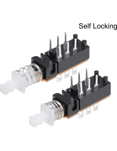 Interruptor DPDT 6 Pines Auto-bloqueante uxcell - 2 Pcs