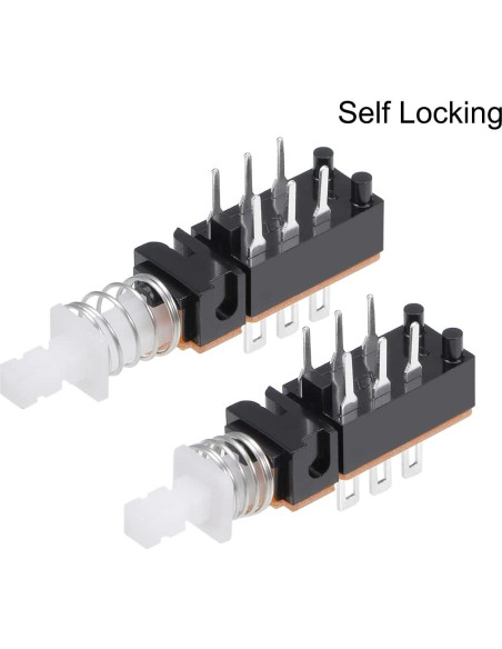 Interruptor DPDT 6 Pines Auto-bloqueante uxcell - 2 Pcs