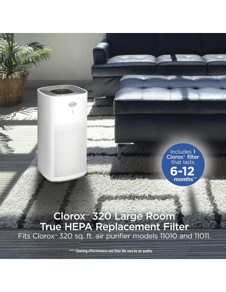 Filtro de Reemplazo True HEPA Clorox 12010 para Purificador