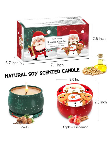 Juego de 2 Velas Aromáticas YOSICIL Cera de Soja 125 g