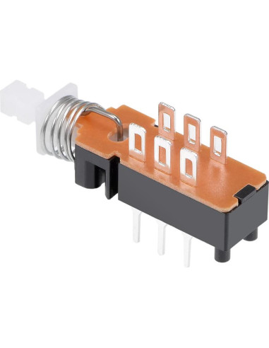 Interruptor DPDT 6 Pines Auto-bloqueante uxcell - 2 Pcs