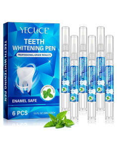Bolígrafo Blanqueador de Dientes Menta - 6 PCS Gel Dental