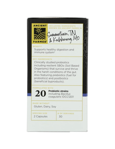 Probióticos Orgánicos Nutrición Antigua 60 Ct - Fuerza Extra