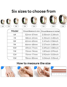 Anillo Inteligente HPLSZCN para Fitness y Sueño, IP68, Oro Rosa 2