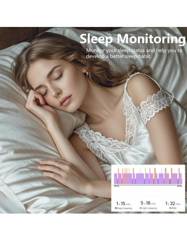 Anillo Inteligente HPLSZCN para Fitness y Sueño, IP68, Oro Rosa