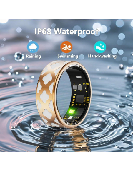 Anillo Inteligente HPLSZCN para Fitness y Sueño, IP68, Oro Rosa