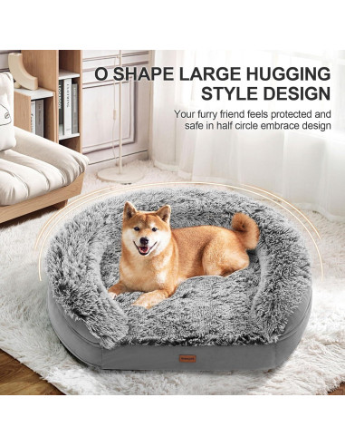 Cama ortopédica para perros iweepet XL 111.8x82.7cm con espuma