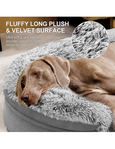 Cama ortopédica para perros iweepet XL 111.8x82.7cm con espuma