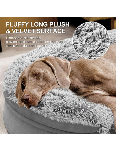 Cama ortopédica para perros iweepet XL 111.8x82.7cm con espuma