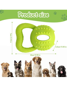Juguete interactivo para perros BSpace - Bola dispensadora de premios 10 cm 2