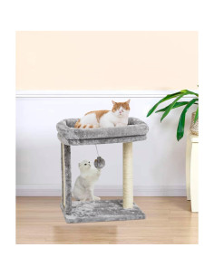 Árbol Rascador para Gatos SYANDLVY con Perchero y 2 Bolas 2