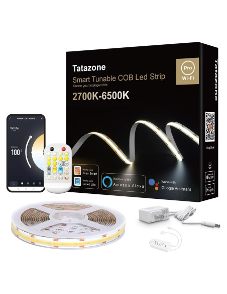 Cinta LED COB Ajustable Tatazone 1.5m 2700K-6500K Control Voz
