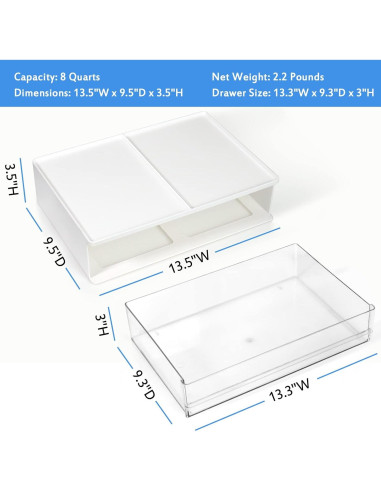Organizador de Escritorio Harhana con Cajón Apilable 34.3 cm