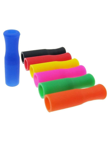 20 Consejos de Silicona Coloridos Rosojodg para Pajitas de Metal