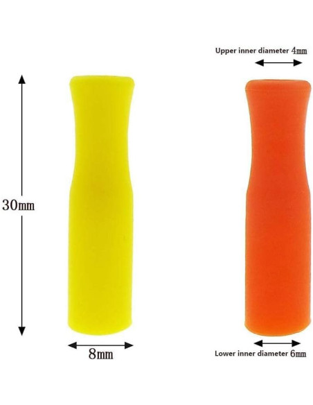 20 Consejos de Silicona Coloridos Rosojodg para Pajitas de Metal