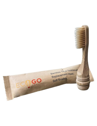 Cabezal de Reemplazo EcoGoTravel para Cepillo de Dientes de Bambú