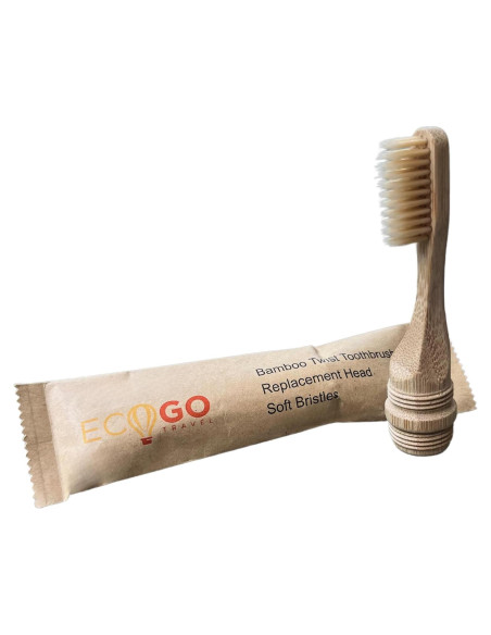 Cabezal de Reemplazo EcoGoTravel para Cepillo de Dientes de Bambú