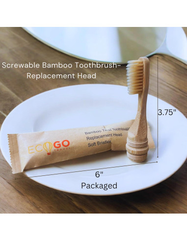 Cabezal de Reemplazo EcoGoTravel para Cepillo de Dientes de Bambú
