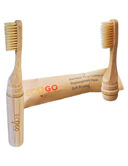 Cabezal de Reemplazo EcoGoTravel para Cepillo de Dientes de Bambú