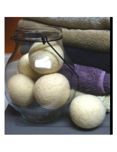 6 Pelotas de Secado de Lana Ecológicas A Little Green Bee