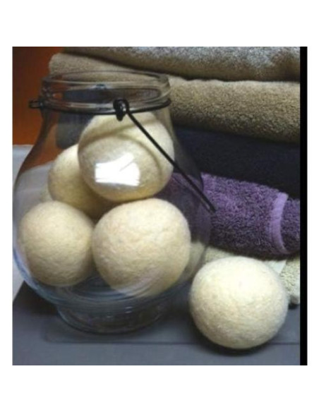 6 Pelotas de Secado de Lana Ecológicas A Little Green Bee