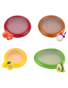 Conservador de Aguacate de Silicona - Set de 4 Contenedores Reutilizables