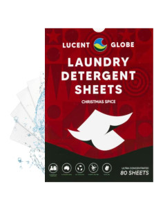 Hojas de Detergente para Ropa Lucent Globe - 80 Hojas Especia Navideña
