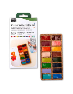 Juego de Pinturas Acuareladas Viviva Colors - 16 Colores Vibrantes