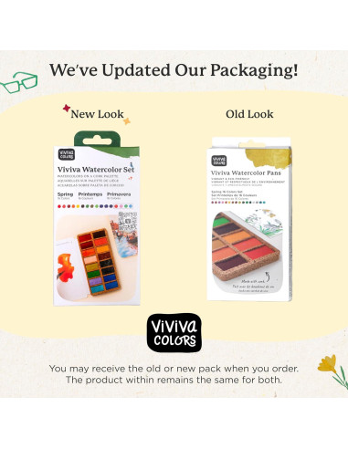 Juego de Pinturas Acuareladas Viviva Colors - 16 Colores Vibrantes