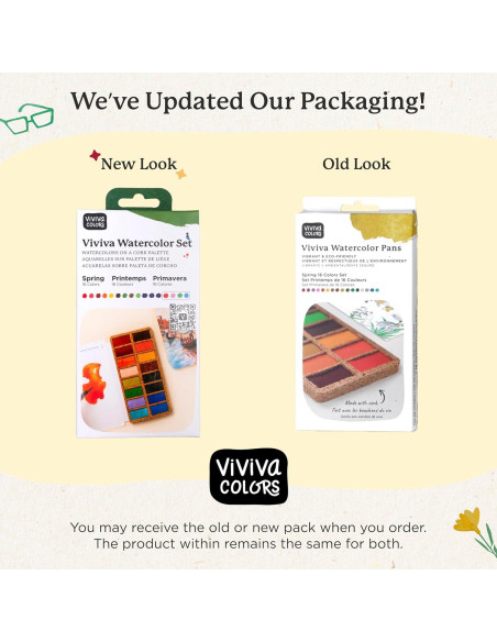 Juego de Pinturas Acuareladas Viviva Colors - 16 Colores Vibrantes