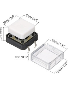 Interruptor Táctil 12mm MECCANIXITY 20pcs + 30 Tapas 2