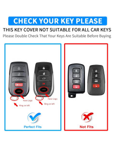 Funda de Llave Toyota QBUC G-Negro Compatible 2019-2024 2
