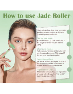 Rodillo de Jade y Gua Sha CUBACO 5 en 1 para Cuidado Facial 2