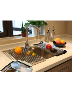 Escurridor de Platos Plegable Triangular ALIMART Acero Inoxidable 2