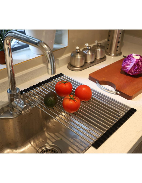 Escurridor de Platos Plegable Triangular ALIMART Acero Inoxidable