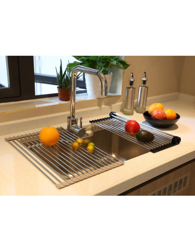 Escurridor de Platos Plegable Triangular ALIMART Acero Inoxidable