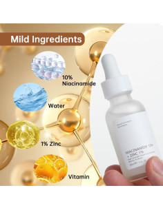 Suero Facial de Niacinamida 10% + Zinc 1% MIZEEYE 30ml 2