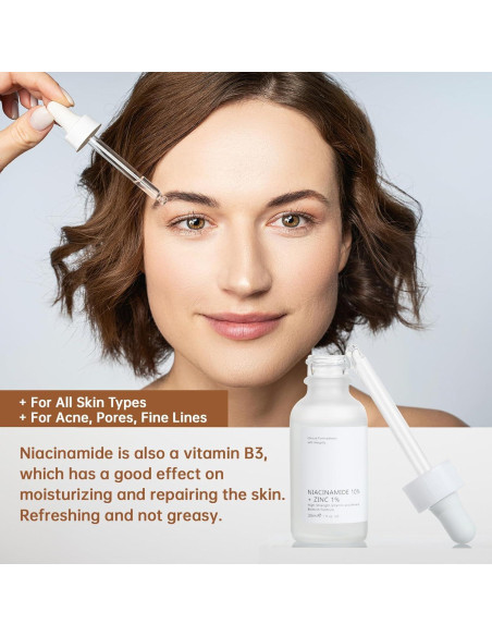 Suero Facial de Niacinamida 10% + Zinc 1% MIZEEYE 30ml