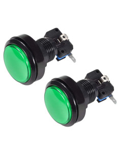 Botón de Juego Iluminado LED Verde uxcell 46mm 12V - 2 Pcs