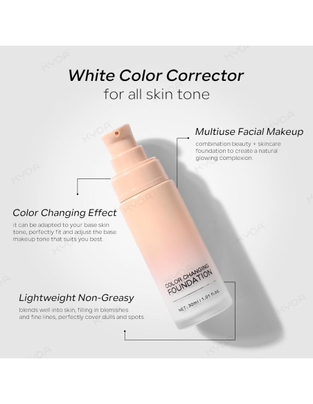 Base de Maquillaje KYDA CC Correctora Color 30ml Hidratante