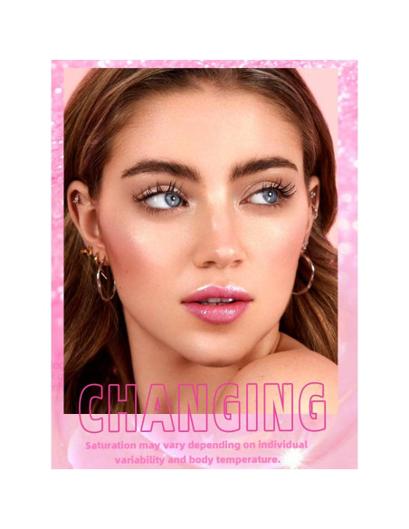 Aceite de Labios Cambiante de Color Bossup 2 Pcs Hidratante