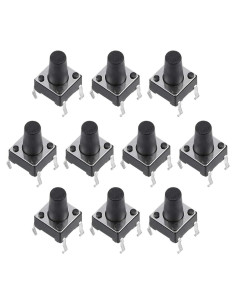 Interruptor Táctil Momentáneo uxcell 6x6x9.5mm 10PCS