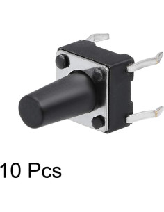 Interruptor Táctil Momentáneo uxcell 6x6x9.5mm 10PCS 2