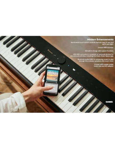 Piano Digital Casio Privia PX-S1100 88 Teclas Bluetooth Negro